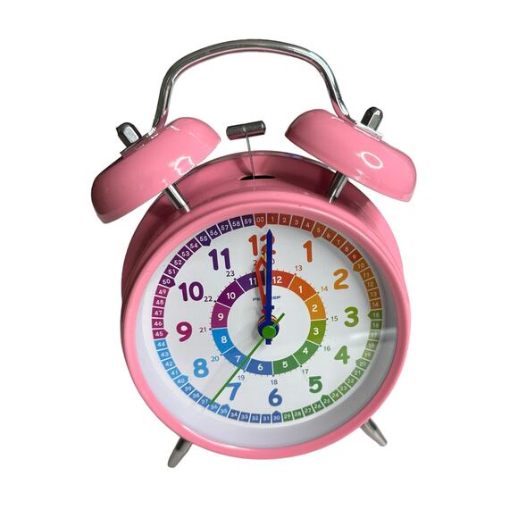Retro Alarm Clock Bubble Gum Pink - Picture 1 of 4